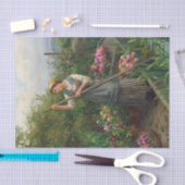 ダニエル・ナイトが川に沿って花を集める 薄葉紙 (クラフト)