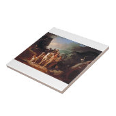 ダニエル・ブーネが入植者を護送する タイル (側面)