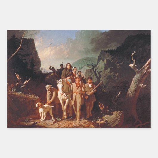 ダニエル・ブーネが入植者を護送する ラッピングペーパーシート (正面)