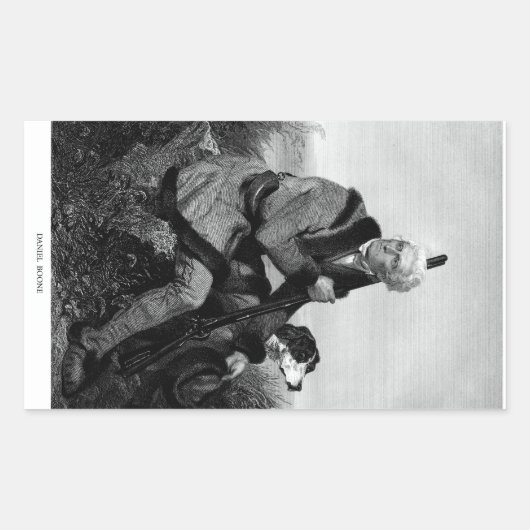 ダニエル・ブーン 長方形シール (正面)