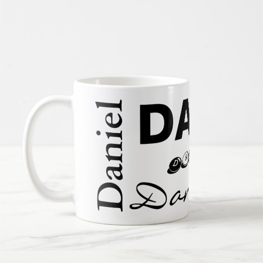 ダニエル-マグを個人化して下さい コーヒーマグカップ (左)