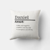 ダニエル、男のパーソナライズされた子の名前定義 クッション (裏面)