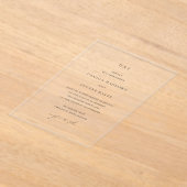 ダニカクラシックエレガントウェディング アクリル招待状 (レイダウン)