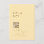 ダニスバターイエロモダン結婚ーズ 出欠カード (正面)