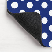 ダニラ名前をカスタムするテンプレートダークブルーホワイトドット マウスパッド (コーナー)