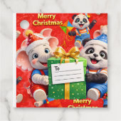 ダニーとデイヴのゾウとパンダ メリークリスマス フェイバータグ (正面)