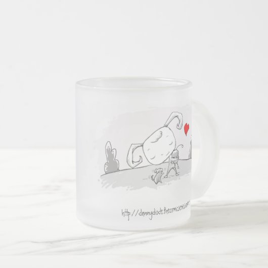 ダニーのダイオードによって曇らされるマグ フロストグラスマグカップ (正面右)