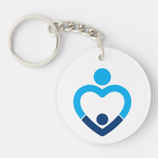 ダニーはKeychain -白--をしました キーホルダー (正面)