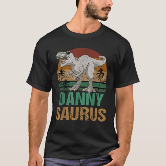 ダニーサウルス恐竜Tレックス名パーソナライズ Tシャツ (正面)
