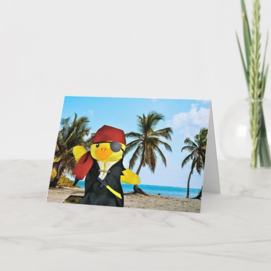 ダニーダックザパイレーツ誕生日カード カード (正面)