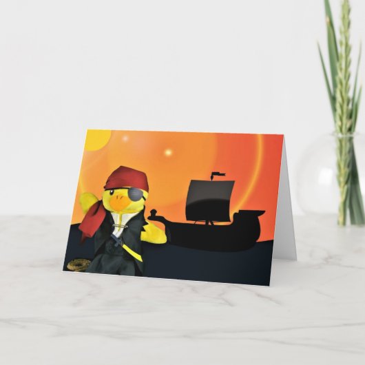 ダニーダックザパイレーツ誕生日カード カード (正面)