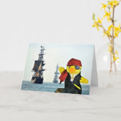 ダニーダックザパイレーツ誕生日カード カード (黄色い花)