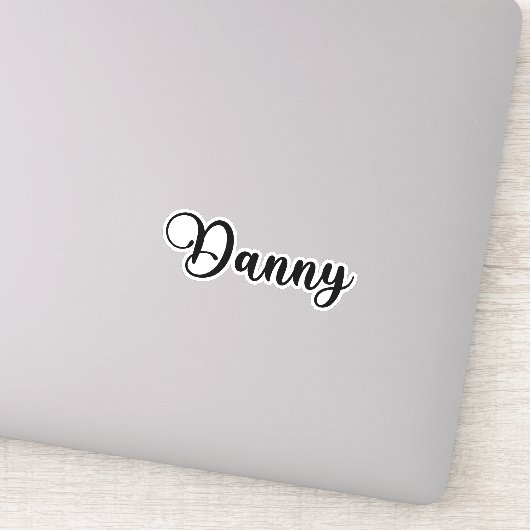 ダニー名 – 手書き書道 シール (詳細)