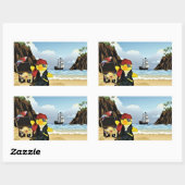 ダニー・ダック海賊の長方形ステッカー 長方形シール (シート)