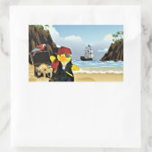 ダニー・ダック海賊の長方形ステッカー 長方形シール (バッグ)