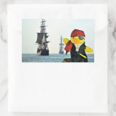 ダニー・ダック海賊の長方形ステッカー 長方形シール (バッグ)