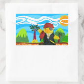 ダニー・ダック海賊の長方形ステッカー 長方形シール (バッグ)