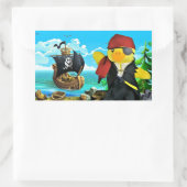 ダニー・ダック海賊の長方形ステッカー 長方形シール (バッグ)