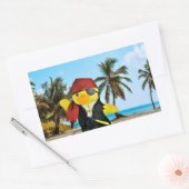 ダニー・ダック海賊の長方形ステッカー 長方形シール (封筒)