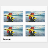 ダニー・ダック海賊の長方形ステッカー 長方形シール (シート)