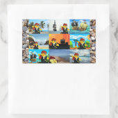 ダニー・ダック海賊コラージュ長方形ステッカー 長方形シール (バッグ)