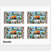 ダニー・ダック海賊コラージュ長方形ステッカー 長方形シール (シート)