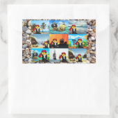 ダニー・ダック海賊コラージュ長方形ステッカー 長方形シール (バッグ)