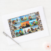 ダニー・ダック海賊コラージュ長方形ステッカー 長方形シール (封筒)