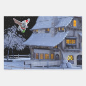 ダニー・ダック・サンタ。ツリーオーナメント ラッピングペーパーシート (正面2)