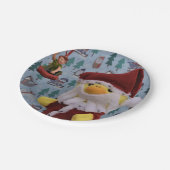 ダニー・ダック・サンタ。紙プレート ペーパープレート (アングル)