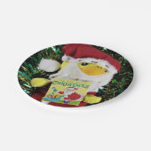 ダニー・ダック・サンタ。紙プレート ペーパープレート (アングル)