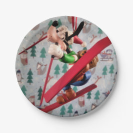 ダニー・ダック・サンタ。紙プレート ペーパープレート