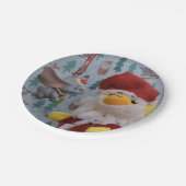 ダニー・ダック・サンタ。紙プレート ペーパープレート (アングル)