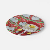 ダニー・ダック・サンタ。紙プレート ペーパープレート (アングル)