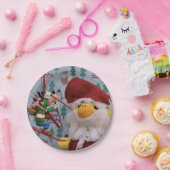 ダニー・ダック・サンタ。紙プレート ペーパープレート (パーティー)