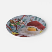 ダニー・ダック・サンタ。紙プレート ペーパープレート (アングル)