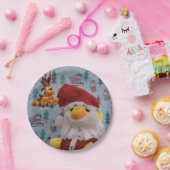 ダニー・ダック・サンタ。紙プレート ペーパープレート (パーティー)