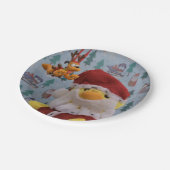ダニー・ダック・サンタ。紙プレート ペーパープレート (アングル)