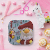 ダニー・ダック・サンタ。紙プレート ペーパープレート (パーティー)