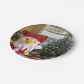 ダニー・ダック・サンタ。紙プレート ペーパープレート (アングル)