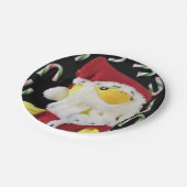 ダニー・ダック・サンタ。紙プレート ペーパープレート (アングル)
