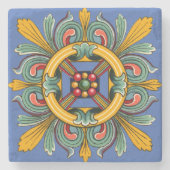 ダヌベブルータビクトリアンイルデザイン ストーンコースター (正面)