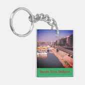 ダヌベ川，ブダペスト，ハンガリー キーホルダー (正面左)