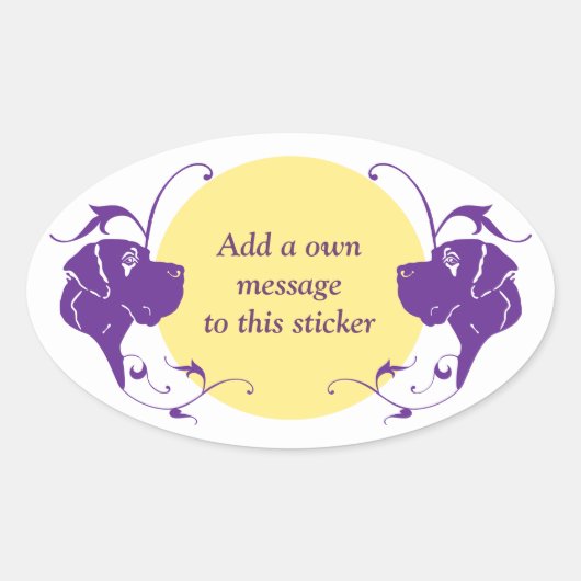 ダネスティカー 楕円形シール (正面)