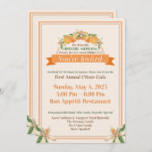 ダネディン歴史博物館2025柑橘類ガラ 招待状 (正面/裏面)