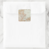 ダネマルク – デンマークの地図 スクエアシール (バッグ)