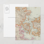 ダネマルク – デンマークの地図 ポストカード (正面/裏面)