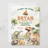 ダノボーイスノーバースデーパーティーでストンプオン 招待状 (正面)