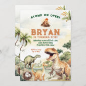 ダノボーイスノーバースデーパーティーでストンプオン 招待状 (正面/裏面)