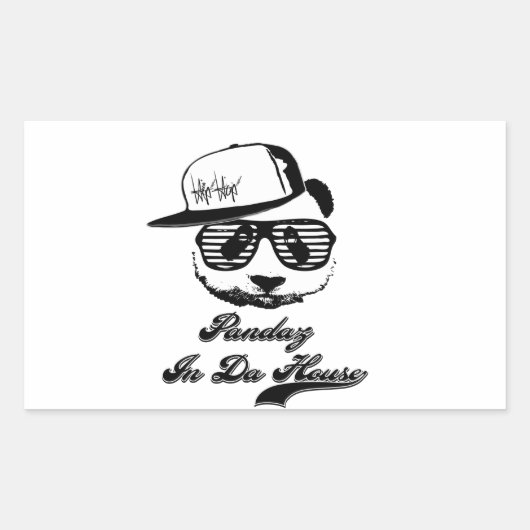 ダハウスのパンドラ(Pandaz)に住む。ゲットパンダ 長方形シール (正面)